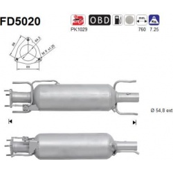 DPF, kietųjų dalelių filtras
                                                FD5020, AS, FD5020, auto detalė