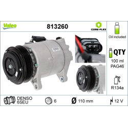 kompresorius, oro kondicionierius VALEO CORE-FLEX
                                                813260, VALEO, 813260, auto