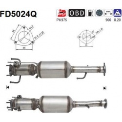 DPF, kietųjų dalelių filtras
                                FD5024Q, AS, FD5024Q, auto detalė