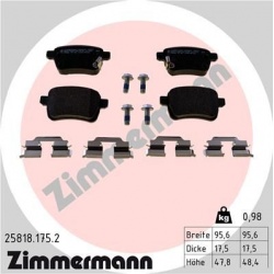 stabdžių trinkelių rinkinys, diskinis stabdys
                                ZIMMERMANN                                25