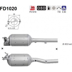 DPF, kietųjų dalelių filtras
                                                FD1020, AS, FD1020, auto detalė