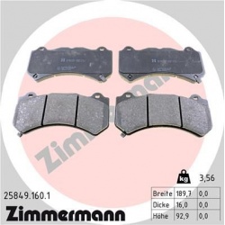 stabdžių trinkelių rinkinys, diskinis stabdys
                                ZIMMERMANN                                25