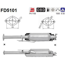 DPF, kietųjų dalelių filtras
                                                FD5101, AS, FD5101, auto detalė