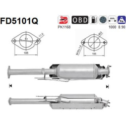 DPF, kietųjų dalelių filtras
                                                FD5101Q, AS, FD5101Q, auto detalė