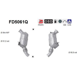 DPF, kietųjų dalelių filtras
                                                FD5061Q, AS, FD5061Q, auto detalė