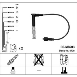 uždegimo laido komplektas
                                NGK                                                RC-MB203, NGK, 