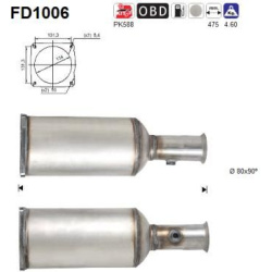 DPF, kietųjų dalelių filtras
FD1006, AS, FD1006, auto detalė