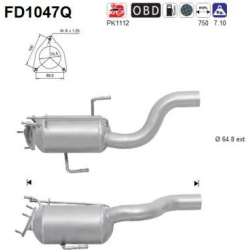 DPF, kietųjų dalelių filtras
                                                FD1047Q, AS, FD1047Q, auto detalė