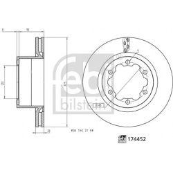 stabdžių diskas (1vnt)
                                FEBI BILSTEIN                                                174452,