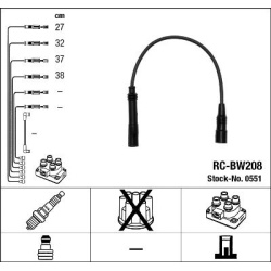 uždegimo laido komplektas
                                NGK                                                RC-BW208, NGK, 