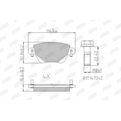 stabdžių trinkelių rinkinys, diskinis stabdys
                                JURID                                       