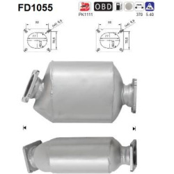 DPF, kietųjų dalelių filtras
                                                FD1055, AS, FD1055, auto detalė