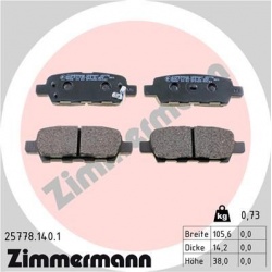 stabdžių trinkelių rinkinys, diskinis stabdys
                                ZIMMERMANN                                25