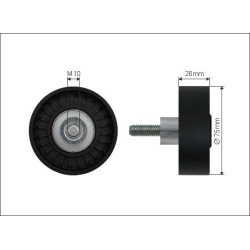 kreipiantysis skriemulys, V formos rumbuotas diržas
                                CAFFARO                                 