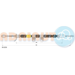 trosas, stovėjimo stabdys
ADRIAUTO 09.0259, A