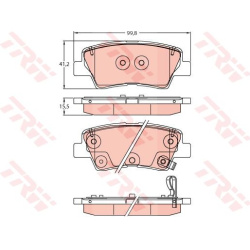 stabdžių trinkelių rinkinys, diskinis stabdys
                                TRW                                         