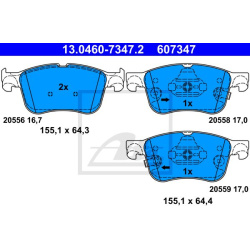 stabdžių trinkelių rinkinys, diskinis stabdys
                                ATE                                         