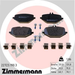 stabdžių trinkelių rinkinys, diskinis stabdys
                                ZIMMERMANN                                  