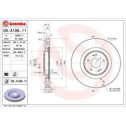 stabdžių diskas (1vnt) PRIME LINE - UV Coated
                                BREMBO                                       