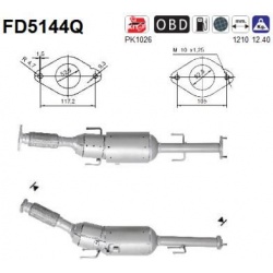 DPF, kietųjų dalelių filtras
                                                FD5144Q, AS, FD5144Q, auto detalė