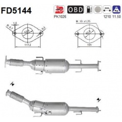 DPF, kietųjų dalelių filtras
                                                FD5144, AS, FD5144, auto detalė