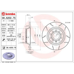 stabdžių diskas (1vnt) XTRA LINE - Max
                                BREMBO                                              