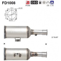 DPF, kietųjų dalelių filtras
                                FD1008, AS, FD1008, auto detalė