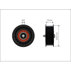 kreipiantysis skriemulys, V formos rumbuotas diržas
                                CAFFARO                                5