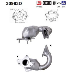 katalizatoriaus keitiklis
AS 30963D, AS, 30963D, auto detalė