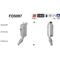DPF, kietųjų dalelių filtras
                                                FD5097, AS, FD5097, auto detalė