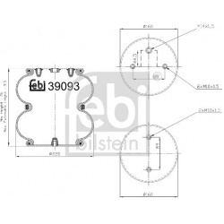 pneumatinė oro pagalvė
                                FEBI BILSTEIN                                39093, FEBI BILSTEIN, 3
