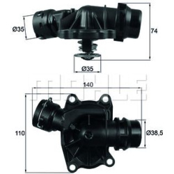 Termostatas
                                MAHLE                                TI23388, MAHLE, TI23388, auto detalė