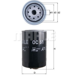 Filtras tepalo
                                MAHLE                                OC51 ., MAHLE, OC51, auto detalė