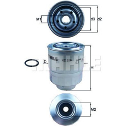 Filtras kuro diesel
                                MAHLE                                                KC256D, MAHLE, KC256