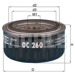 alyvos filtras
                                MAHLE                                OC260, MAHLE, OC260, auto detalė