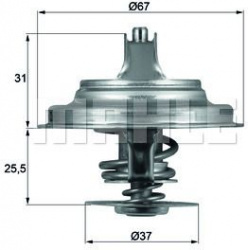 termostatas, aušinimo skystis BEHR
                                MAHLE                                TX2580D, MAHLE, TX25
