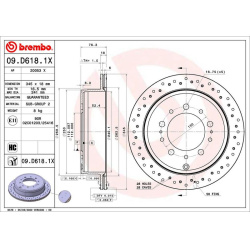 stabdžių diskas (1vnt) XTRA LINE - Xtra
                                BREMBO                                             