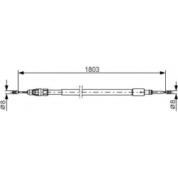 trosas, stovėjimo stabdys
                                BOSCH                                                1987482317, B