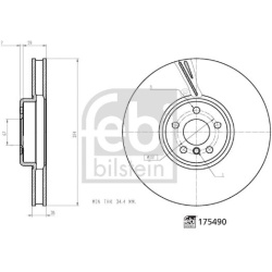 stabdžių diskas (1vnt)
                                FEBI BILSTEIN                                175490, FEBI BILSTEIN, 