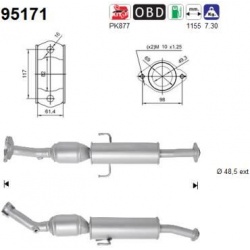 katalizatoriaus keitiklis
AS 95171, AS, 95171,