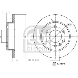 stabdžių diskas (1vnt)
                                FEBI BILSTEIN                                                175505,