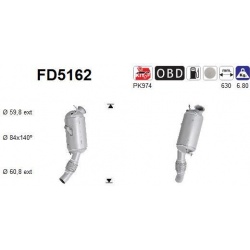 DPF, kietųjų dalelių filtras
                                                FD5162, AS, FD5162, auto detalė