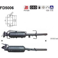 DPF, kietųjų dalelių filtras
                                                FD5006, AS, FD5006, auto detalė
