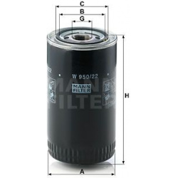 alyvos filtras
MANN-FILTER W950/22, MANN-FILTE