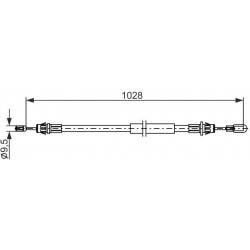 trosas, stovėjimo stabdys
                                BOSCH                                                1 987 482 880