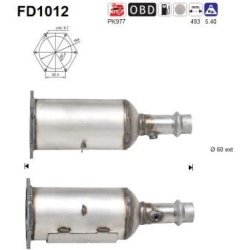 DPF, kietųjų dalelių filtras
                                                FD1012, AS, FD1012, auto detalė