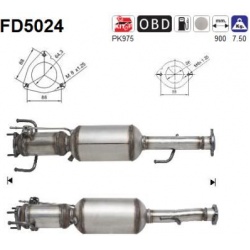 DPF, kietųjų dalelių filtras
                                                FD5024, AS, FD5024, auto detalė