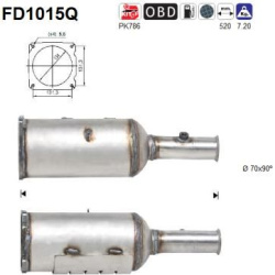 DPF, kietųjų dalelių filtras
                                                FD1015Q, AS, FD1015Q, auto detalė