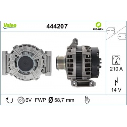 kintamosios srovės generatorius VALEO RE-GEN REMANUFACTURED
444207, VALEO, 4