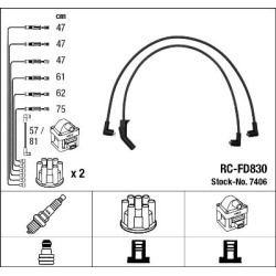 uždegimo laido komplektas
                                NGK                                                RC-FD830, NGK, 